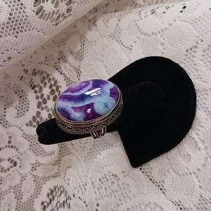 Dragons Vein Agate Ring Size 7